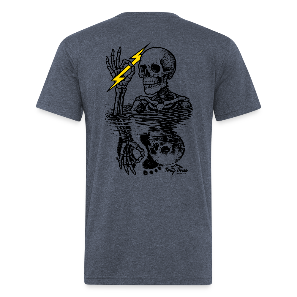 Feelin' Fine Skeleton - heather navy