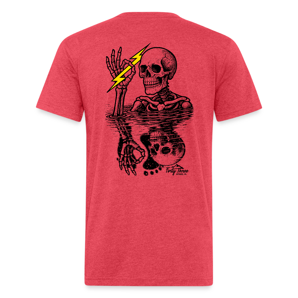 Feelin' Fine Skeleton - heather red