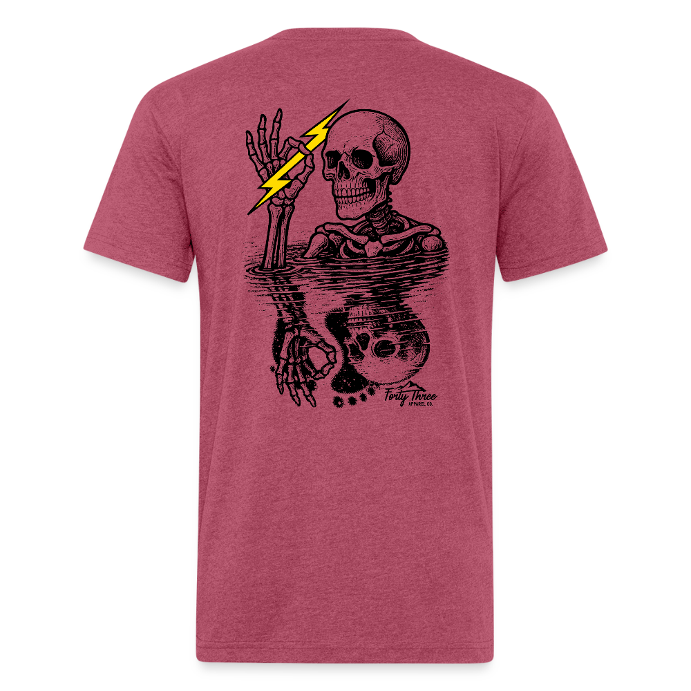 Feelin' Fine Skeleton - heather burgundy