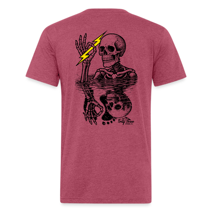 Feelin' Fine Skeleton - heather burgundy