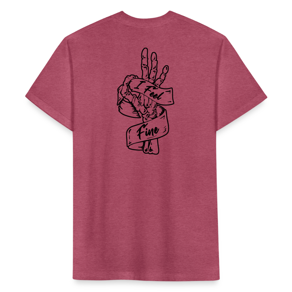 I Feel Fine Classic Tee - heather burgundy