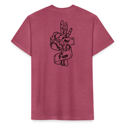 I Feel Fine Classic Tee - heather burgundy